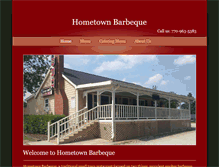 Tablet Screenshot of hometownbarbeque.com